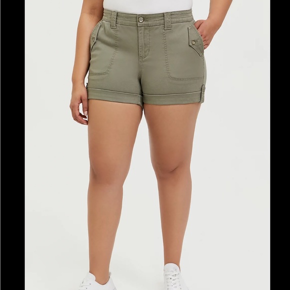 torrid Pants - Torrid Military Stretch Twill Shorts Sz 24